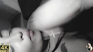 Valentines gift sucking neighbors big cock in lingerie creampie