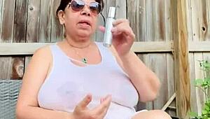 Big Tits Soak Wet Shirt Tease