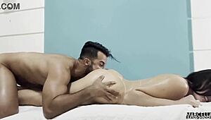 she gave hot tantric massage then fucked till ass cum filled