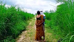desi bhabhi sneaks steamy outdoor sex deep in jungle