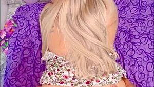 Boyfriend's brother made me wear flowery dress and fucked my shaved pussy raw!!