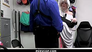 i catch that troublemaking teen bending over and punish her tight pussy with my cock pervcop