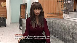 brunette with big tits plays teasing reveal game