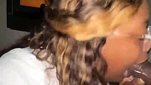 Ebony BBW Gulps Stranger's Massive BBC At Gloryhole!