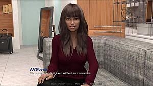 brunette with big tits plays teasing reveal game