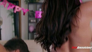 angela white unwraps huge cock surprise on birthday bash