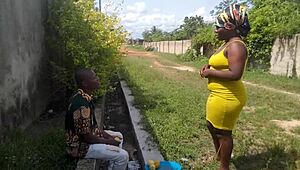 street boy drags juicy fat ebony into building, rips clothes, pounds wet swollen pussy rough till screaming cumshot drips.