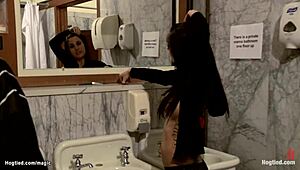 i'm tying up this busty wrestler milf... now strapon deepthroat her while whipping!