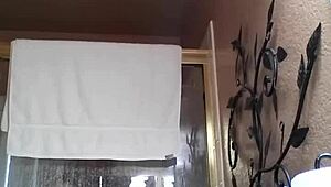 Intriguing Asian amateur shower bathing routine revealed