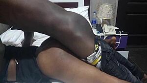 Naughty Ebony House Girl Takes Monster Black Cock Anal Doggystyle Bent Over