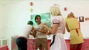 oh god milf diana gold and eva mercedes crave bbc cumshots in foodie foursome