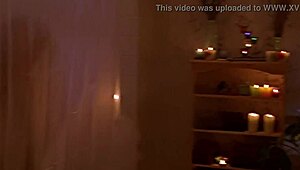 tania saulnier blonde showers nude sexy xs girl bathing smallville style
