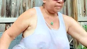 Big Tits Soak Wet Shirt Tease