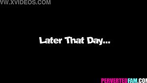 stepsister deepthroats stepbrother taboo brunette teen tattoo hardcore pussy fucking