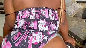 Ebony stepsis craves horny neighbors cock for intense doggystyle pounding on bed