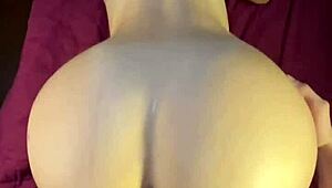 Fat huge ass couple babe rides cowgirl bends over doggystyle spreads sensual homemade pov sex