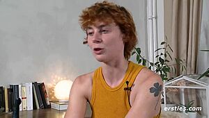 Polyamorous Berlin Redhead Fingers Wet Trimmed Pussy Solo on Camera