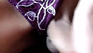 sexy shemale crossdresser shows off her huge endowed cock close up