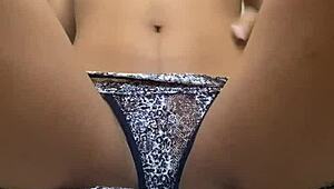 tight latina teen fingers wet pussy to intense orgasm naked and horny