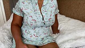 my busty stepmom gives the hottest joi teasing her wet pussy and big tits