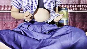 College babe spreads legs for deep pussy fingering and big natural tits orgasm