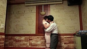 korean room salon babe delivers delicious softcore kissing tit groping sex scene in hot 2018 movie