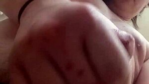 Tranny in panties rips clothes teasing crossdressing striptease shemale ass and cock reveal