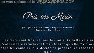 French milf neighbor grabs controls strokes teases in hot audio porn session