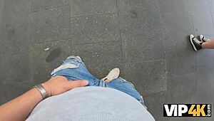 vip4k romantic trip turns hardcore with czech babe cheating pussy pounding clothes ripped in public toilet