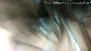 cuckold hubby worships my creamy pussy with tongue and toys right after my lover's thick load