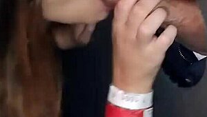 redhead teen flashes gloryhole takes double old men facial cumshots