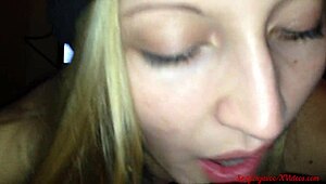 hey petite cutie with shaved pussy and small tits licks my ass to get my cock rock hard then takes deepthroat face fuck and cum covered facial