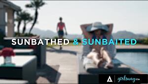 desiree dulce sunbathes and mistakes kenzie taylor for husband leading to horny milf pussy licking