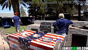 Stepdaughter's unexpected 4th of July threesome with family friends