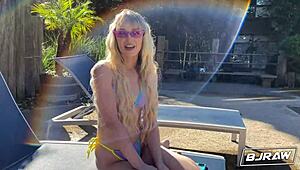 Hey, watch Lilly Bell deepthroat that monster cock then rim hairy ass?