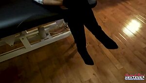 busty brunette kylie can't get enough of sucking that monster cock before wet pussy doggystyle