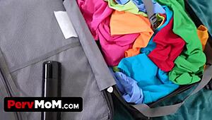 Pervmom Skylar Snow fingers anal and rides horny stud's cock in cowgirl POV