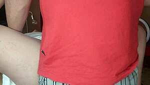 Watch my foster stepmom beg for my load deep in her shaved pussy