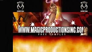 ebony lesbian licks ass bent over for strapon doggystyle!