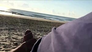 that milf sneaks up grabs my cock jerks me off publicly