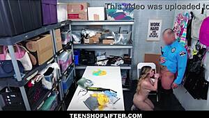 Aria banks bends for mall cop's monster cock to escape arrest