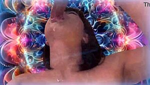 a wild japanese teen slut orgasms hard to psychedelic beats fusing sex and trippy music vibes