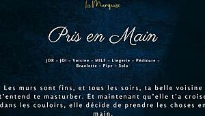 French milf neighbor grabs controls strokes teases in hot audio porn session