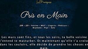 French milf neighbor grabs controls strokes teases in hot audio porn session