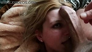 i love kneeling for this milf's deepthroat blowjob and facial cumshot