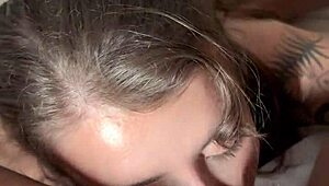 ecstasy hits as eden ivy gags on cock petite blonde canadian swallows every drop pov