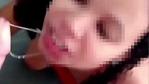 she's sucking the handyman's huge cock like crazy