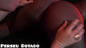 guy fucks hot brazilian mulata pussy at party and cums in mouth