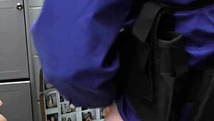 Two Teens Caught Shoplifting Get Double Punished By Cop With Big Cock In Garage - Liftersex