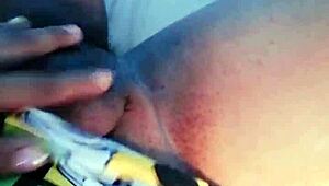 Trans Shemale Strokes Cock Solo in Crossdressing Frenzy